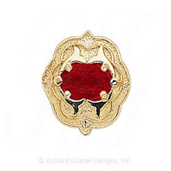 GS261 G - 14 Karat Gold Garnet Slide 